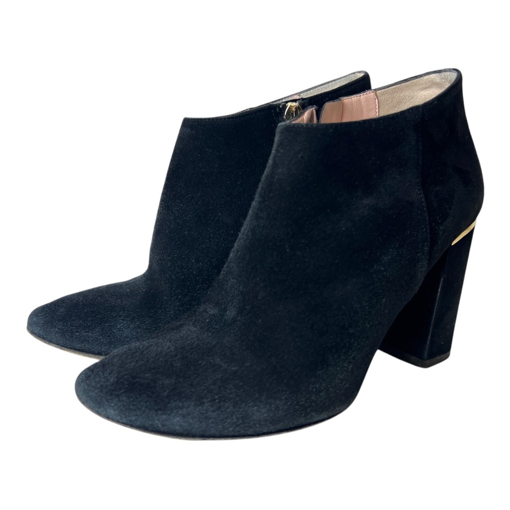 Kate Spade Darota Suede Leather Heeled Ankle Boots Size 6.5